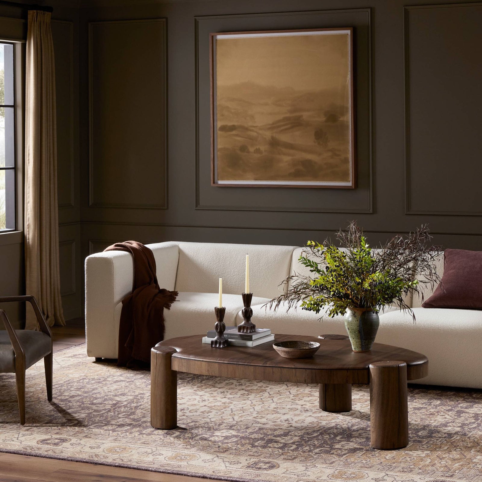 Four Hands - Kamira Oval Coffee Table - 251557-001 | American Home Furniture