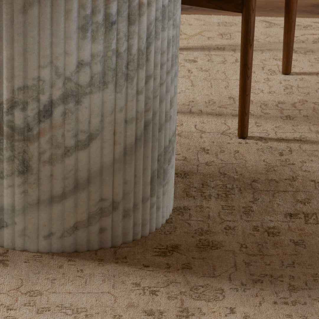 Polished White Marble w/ Sealant