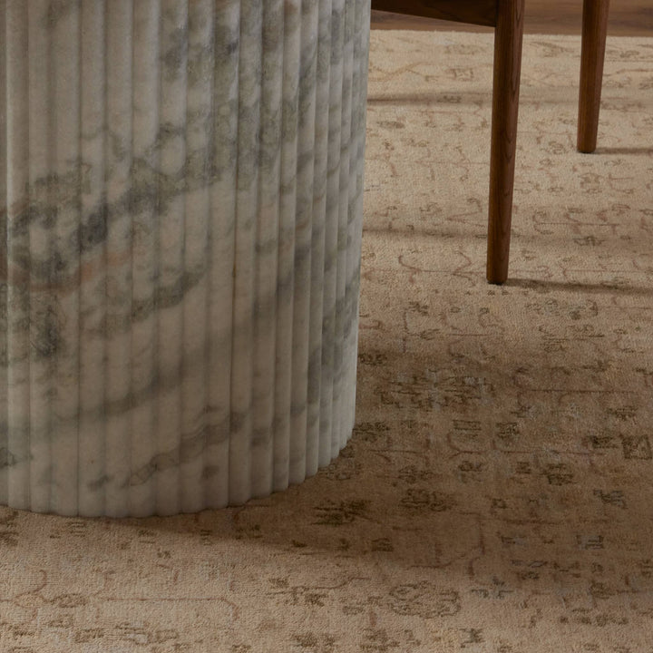 Polished White Marble w/ Sealant