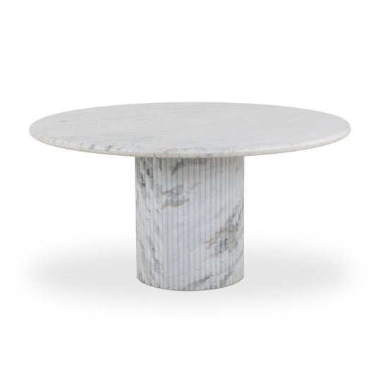 Polished White Marble w/ Sealant