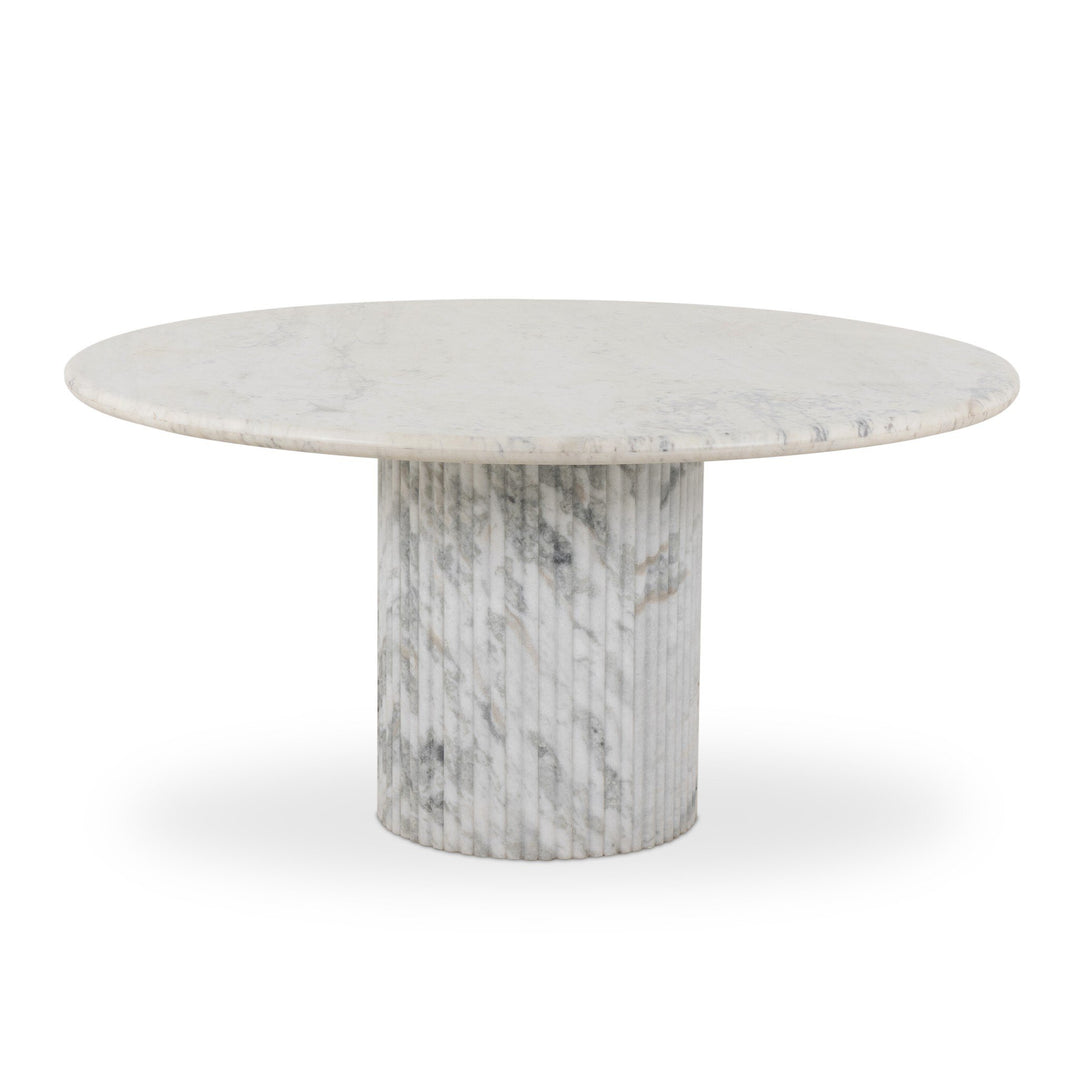 Polished White Marble w/ Sealant
