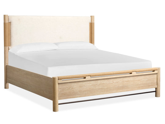 Sunset Cove Sanibel Brown Queen Panel Upholstered Bed - B5783-55