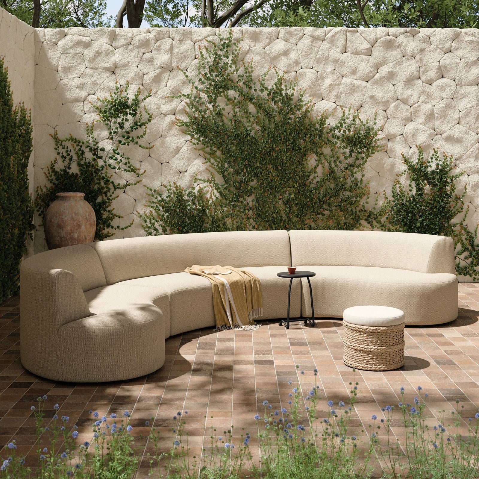 Four Hands - Opal Outdoor 3 Pc Sectional - 254514-001 | American Home Furniture