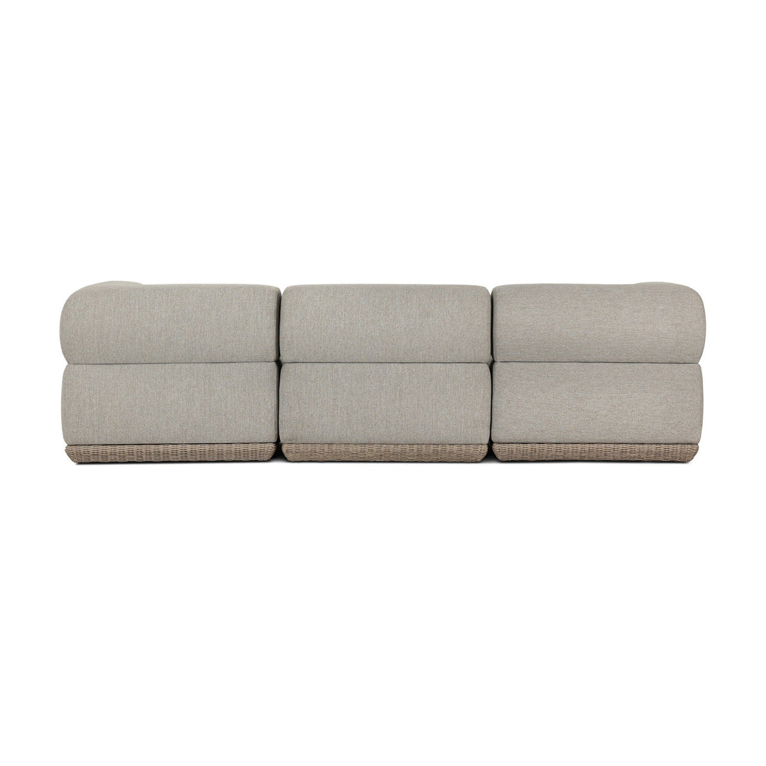 Four Hands - Evander Outdoor 3 Pc Sectional w/ Ottoman - 255899-001 | American Home Furniture