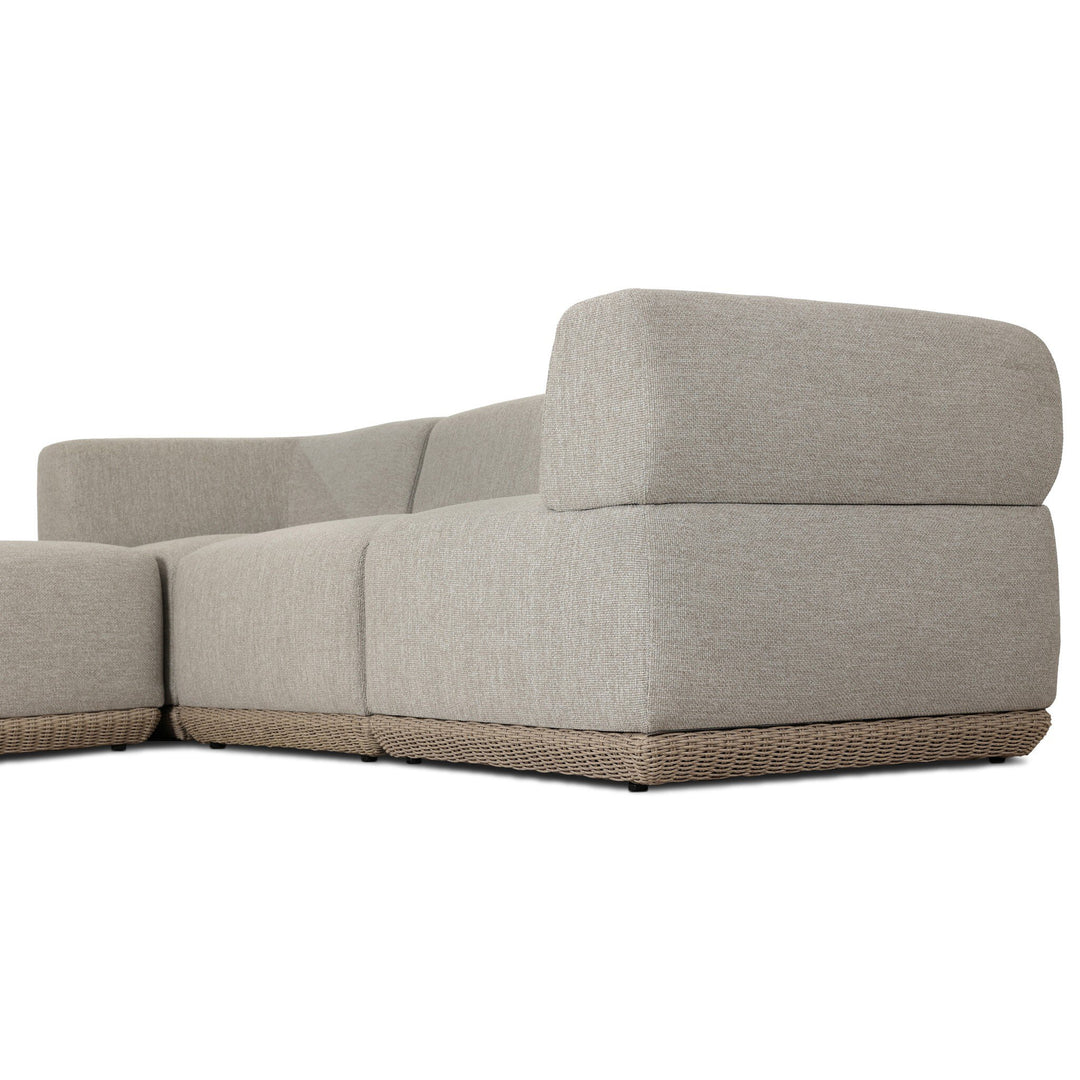 Four Hands - Evander Outdoor 3 Pc Sectional w/ Ottoman - 255899-001 | American Home Furniture