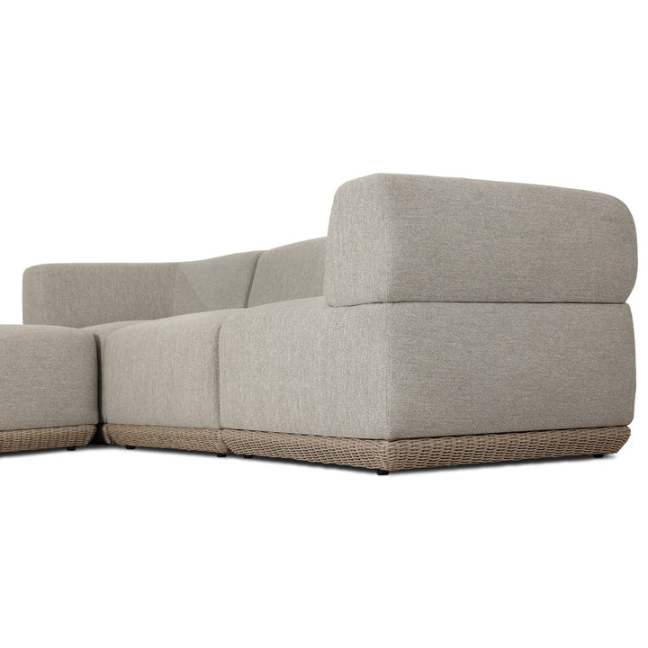 Four Hands - Evander Outdoor 3 Pc Sectional w/ Ottoman - 255899-001 | American Home Furniture