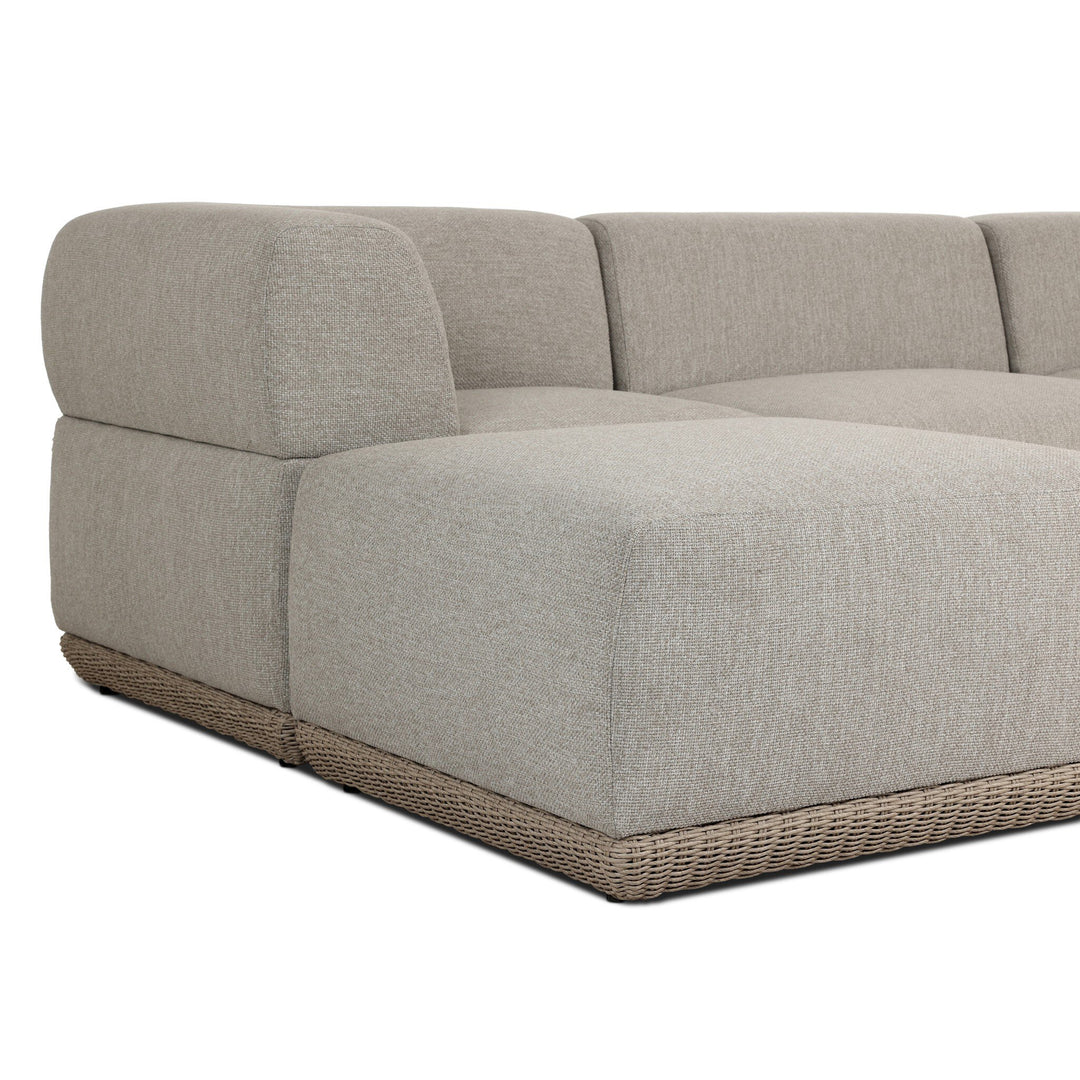Four Hands - Evander Outdoor 3 Pc Sectional w/ Ottoman - 255899-001 | American Home Furniture