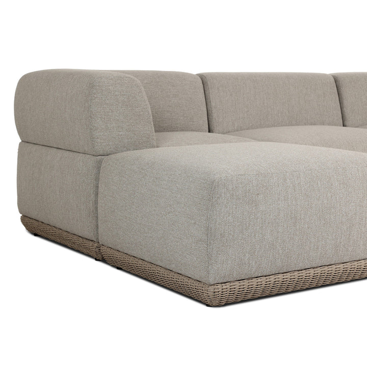Four Hands - Evander Outdoor 3 Pc Sectional w/ Ottoman - 255899-001 | American Home Furniture