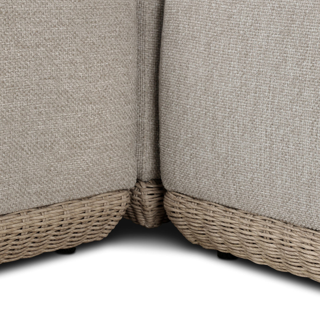 Four Hands - Evander Outdoor 3 Pc Sectional w/ Ottoman - 255899-001 | American Home Furniture