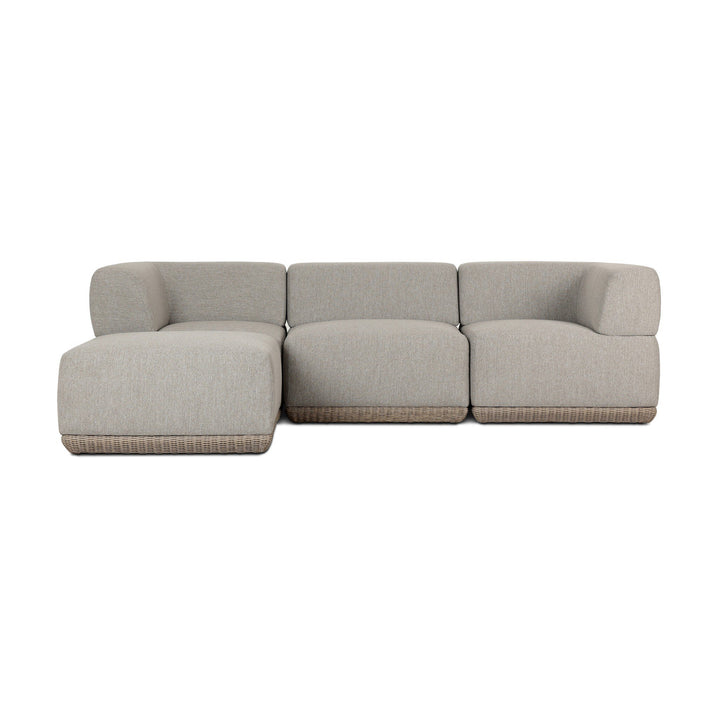 Four Hands - Evander Outdoor 3 Pc Sectional w/ Ottoman - 255899-001 | American Home Furniture