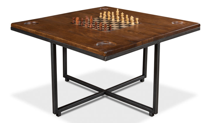 American Home Furniture | Sarreid - Low Game Table With Four Stools