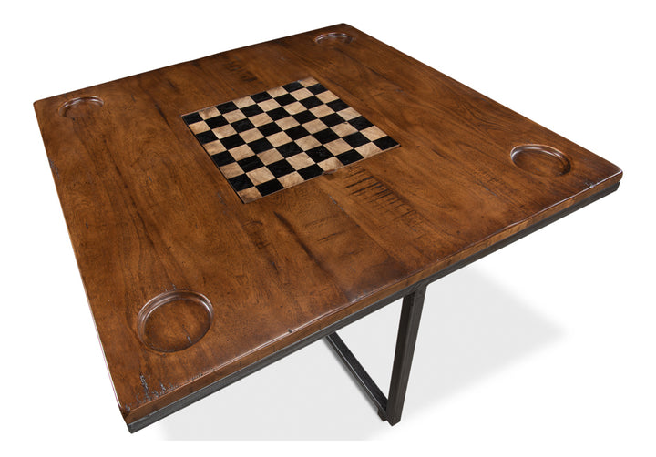 American Home Furniture | Sarreid - Low Game Table With Four Stools