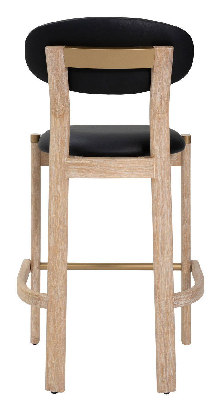 Rilou Barstool (Set of 2) Black & Natural