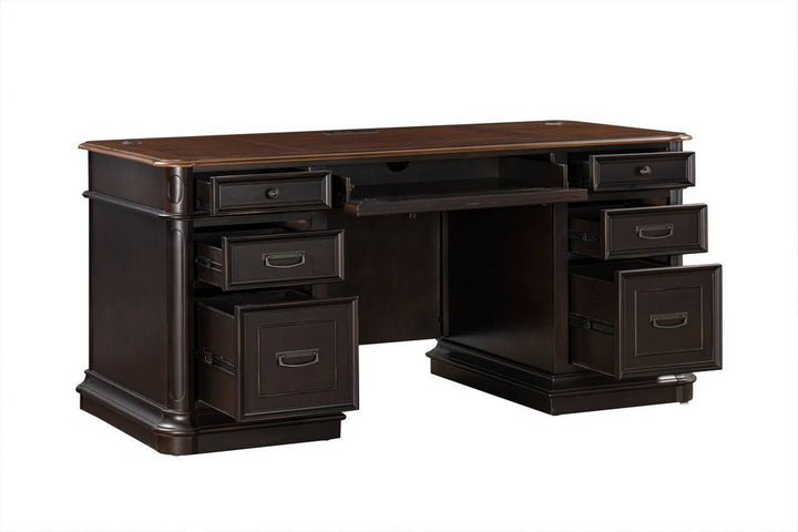 American Home Furniture | TOV Furniture - Roanoke Black Executive Desk