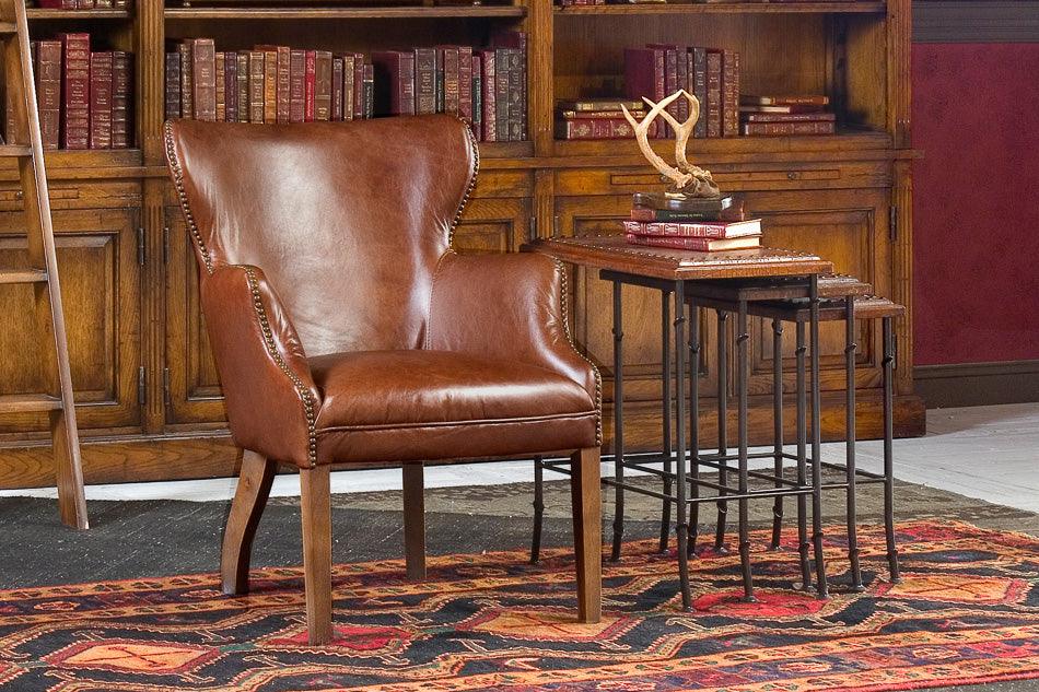 Sarreid Croc Leather Nesting Tables - Set/3 ACCENT TABLES