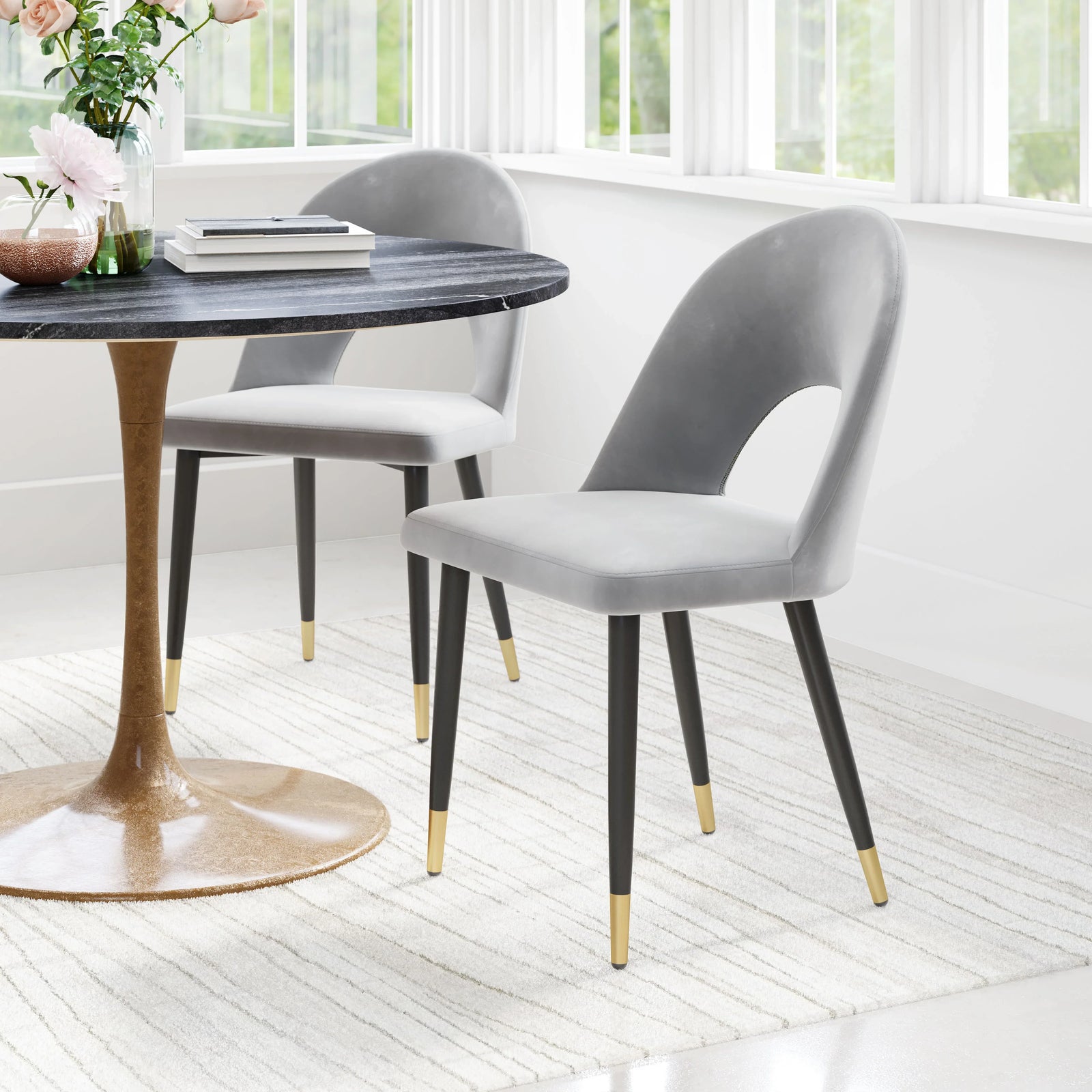 Zuo Menlo Dining Chair (Set of 2) Gray DINING CHAIRS