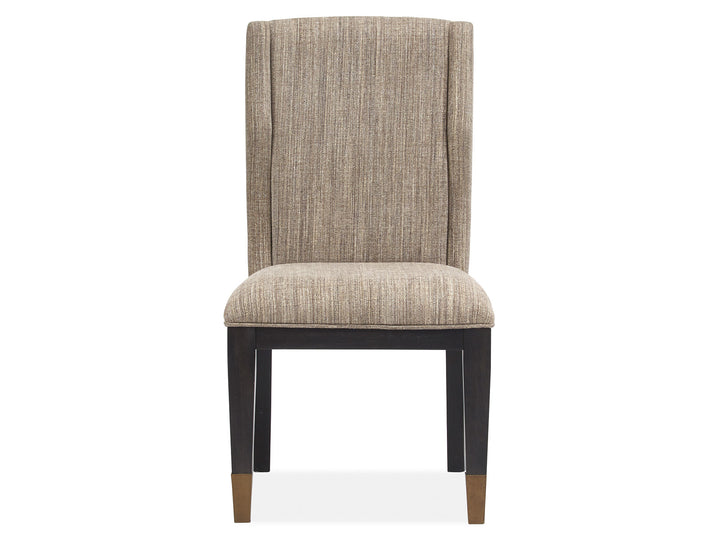 Ryker Nocturn Black And Coventry Grey Upholstered Host Chair - Set of 2 - D5013-66