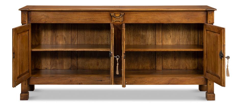 Sarreid Caracole Credenza - Fruitwood SIDEBOARDS + CREDENZAS