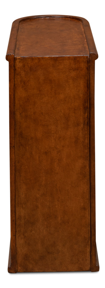 American Home Furniture | Sarreid - Barnes Leather Book Side Table