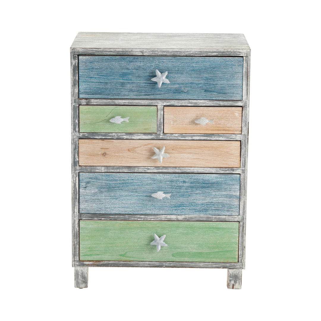 6-Drawer Weathered Accent Chest - AmericanHomeFurniture