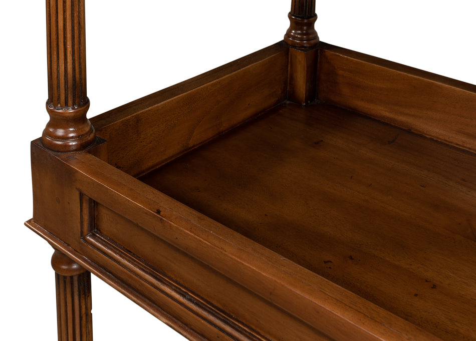 American Home Furniture | Sarreid - Capital Serving Cart - Fruitwood Finish