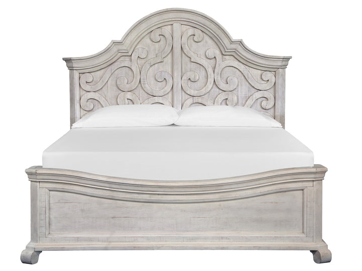 Bronwyn Alabaster Queen Shaped Panel Bed - B4436-55