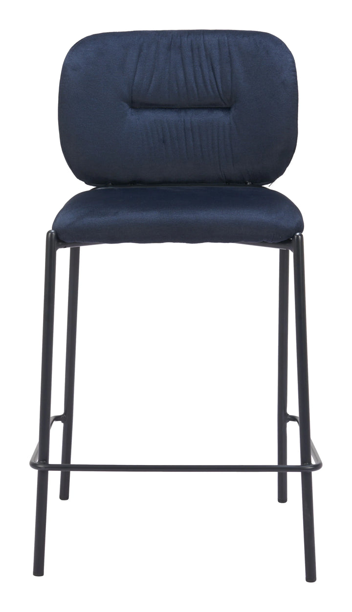 Plat Counter Stool (Set of 2) Blue - AmericanHomeFurniture