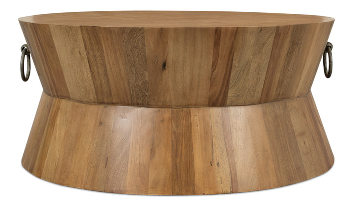 American Home Furniture | Sarreid - Round Tower Coffee Table Driftwood