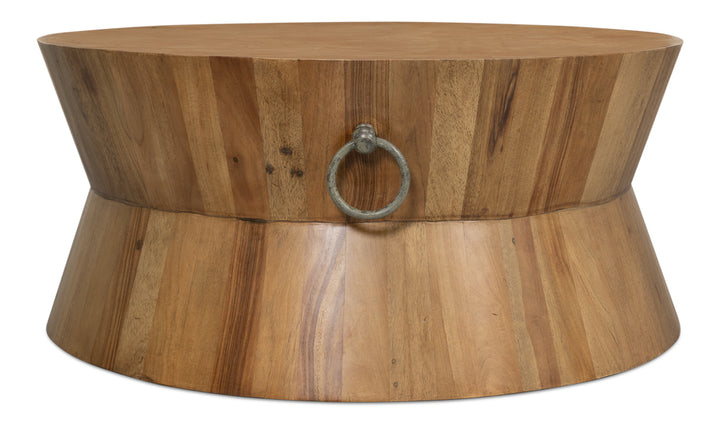 American Home Furniture | Sarreid - Round Tower Coffee Table Driftwood
