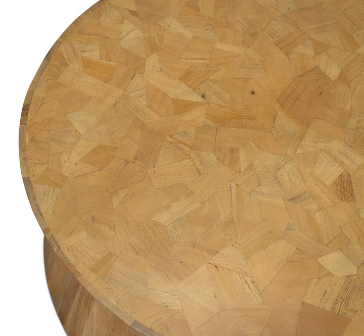 American Home Furniture | Sarreid - Round Tower Coffee Table Driftwood