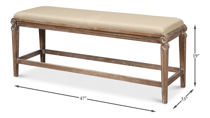 American Home Furniture | Sarreid - Smith Building Parlor Bench