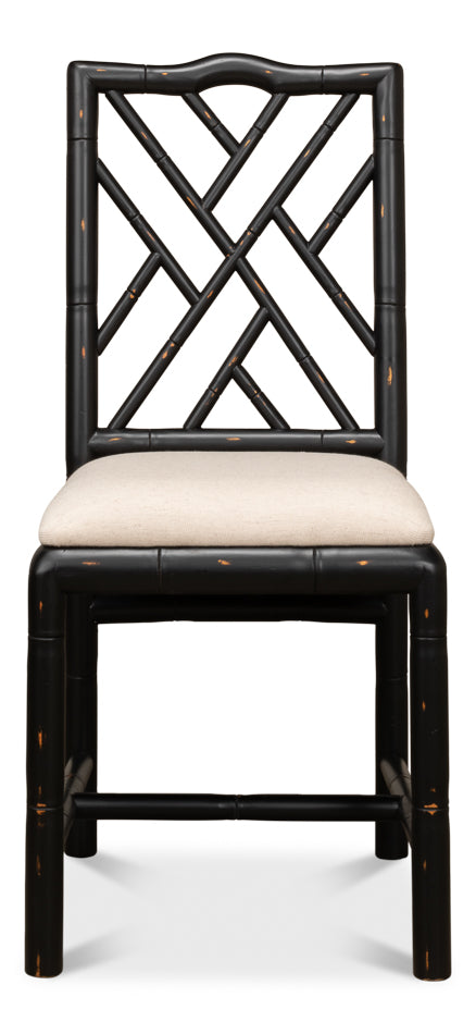 American Home Furniture | Sarreid - Brighton Bamboo Side Chair Black - Set of 2