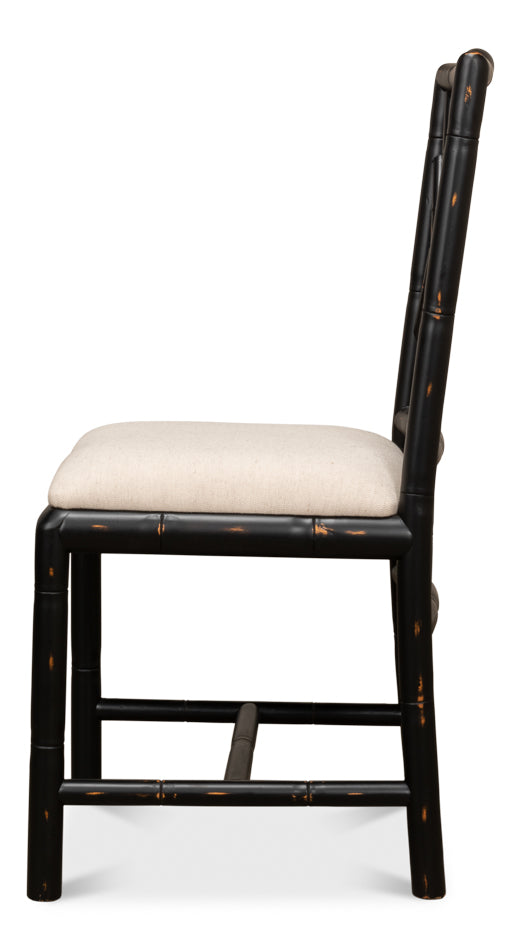 American Home Furniture | Sarreid - Brighton Bamboo Side Chair Black - Set of 2