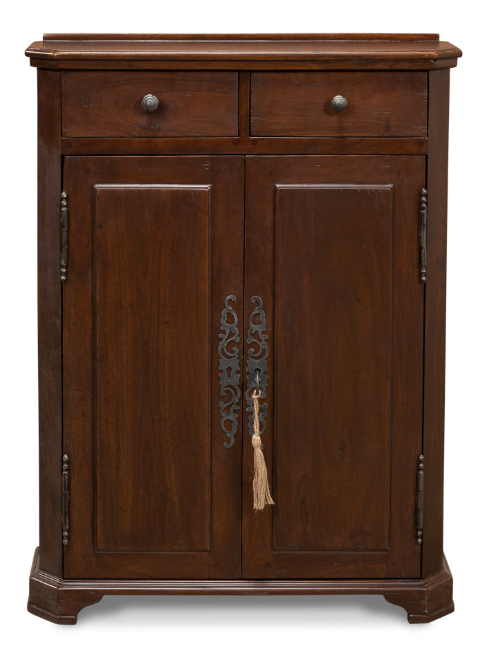 American Home Furniture | Sarreid - Austrian Hall Cabinet - Walnut