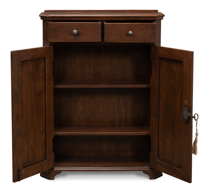 American Home Furniture | Sarreid - Austrian Hall Cabinet - Walnut