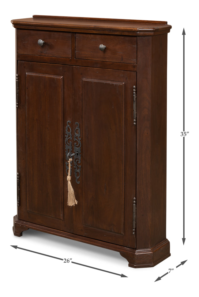 American Home Furniture | Sarreid - Austrian Hall Cabinet - Walnut