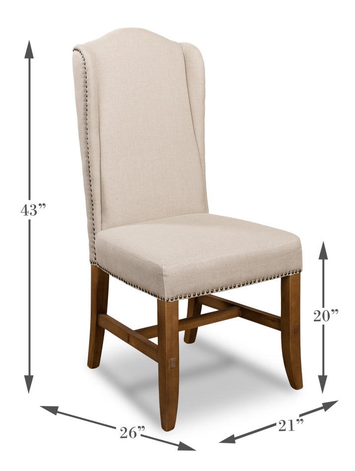 American Home Furniture | Sarreid - High Back Dining Chair - Set of 2