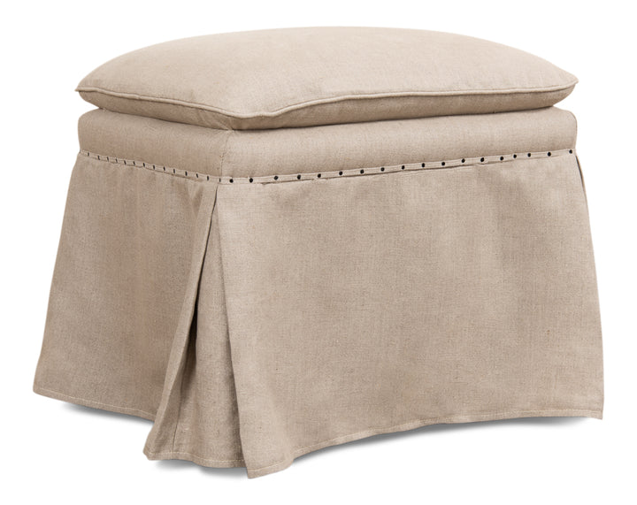 American Home Furniture | Sarreid - Draped Ottoman