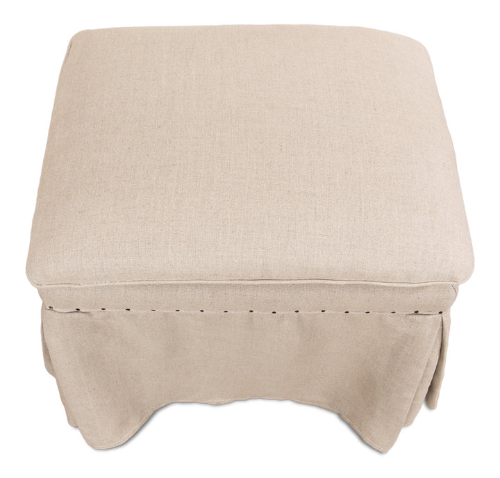 American Home Furniture | Sarreid - Draped Ottoman