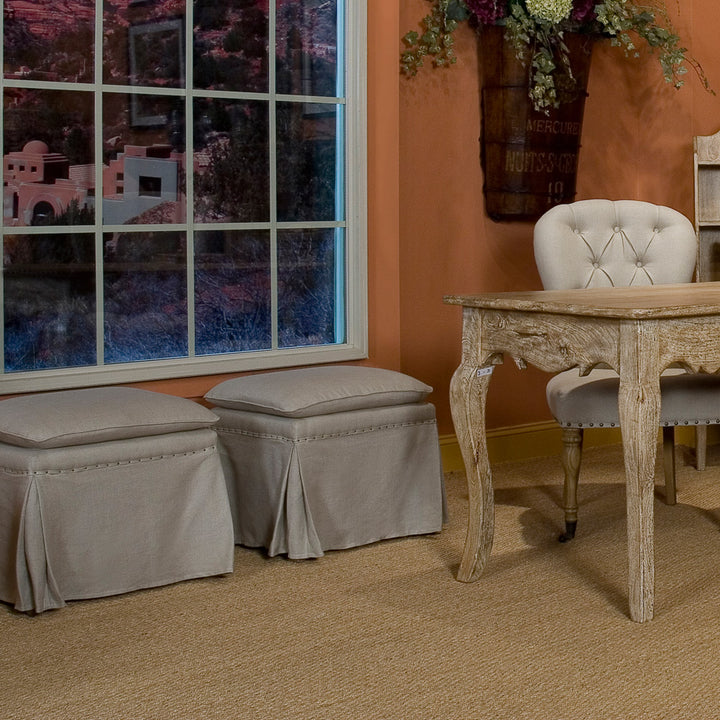 American Home Furniture | Sarreid - Draped Ottoman