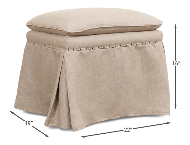 American Home Furniture | Sarreid - Draped Ottoman