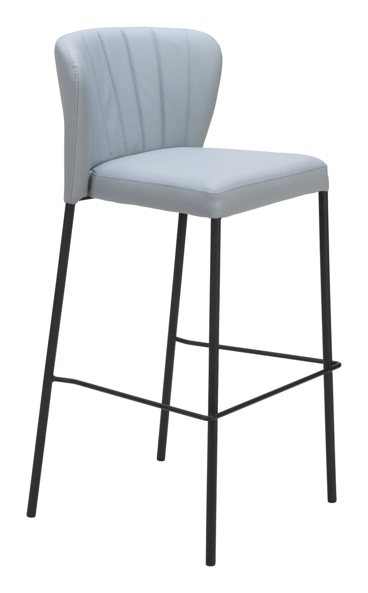 Linz Barstool (Set of 2) Gray - AmericanHomeFurniture