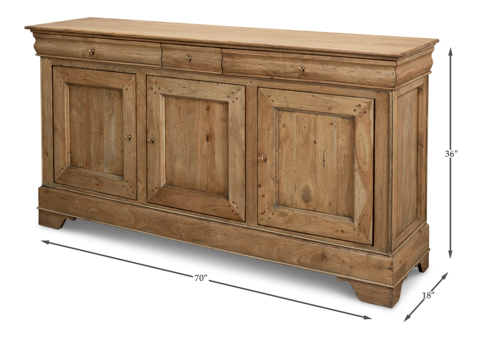 American Home Furniture | Sarreid - Cafe Au Lait Buffet - Driftwood Finish