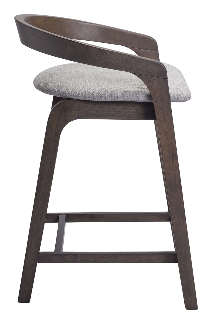 Troy Counter Stool (Set of 2) Dove Gray & Espresso - AmericanHomeFurniture