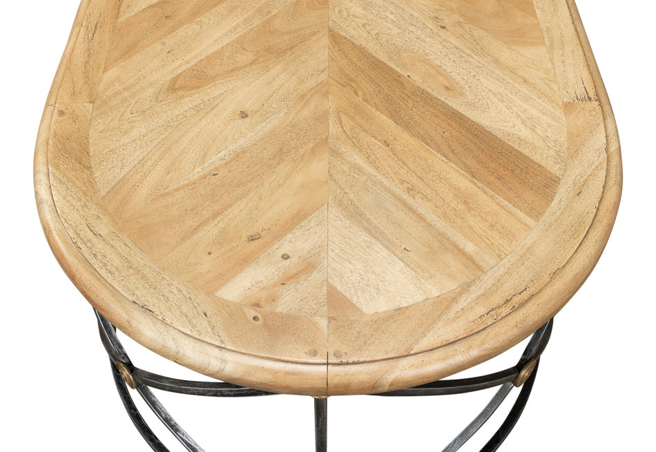 American Home Furniture | Sarreid - Drum & Fife Oval Coffee Table