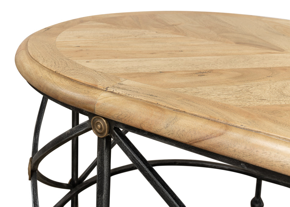 American Home Furniture | Sarreid - Drum & Fife Oval Coffee Table