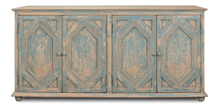 American Home Furniture | Sarreid - Four Diamonds Sideboard - Blue