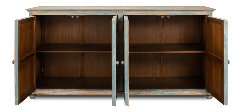 American Home Furniture | Sarreid - Four Diamonds Sideboard - Blue