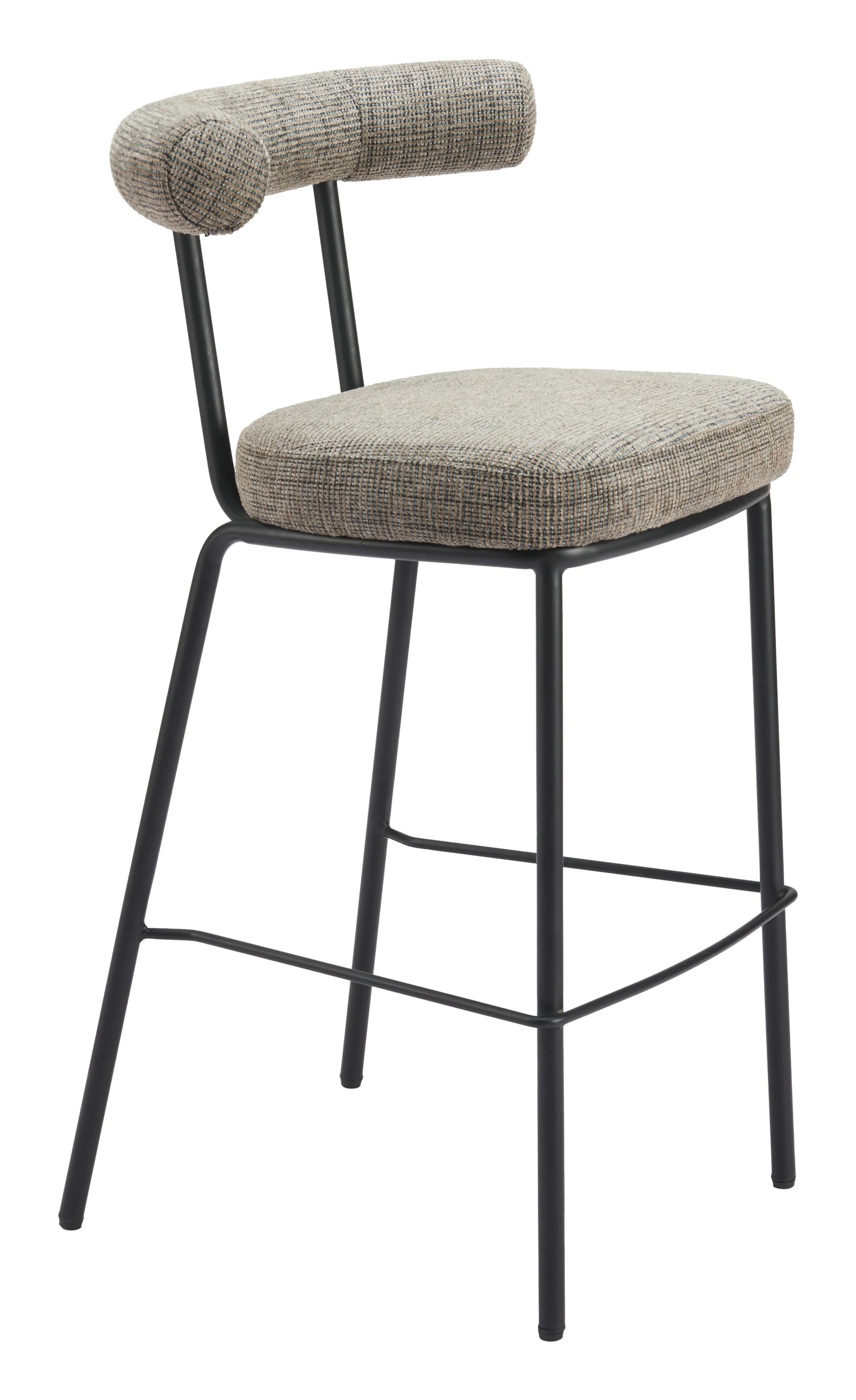 Zuo Kede Barstool Green Tweed BAR STOOLS + COUNTER STOOLS