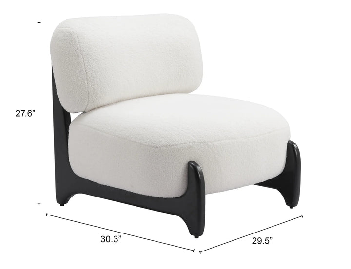 Bombo Accent Chair White - AmericanHomeFurniture